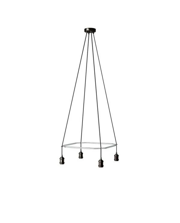 Deckenleuchte Cage Crystal mit 4 Aufhängungen