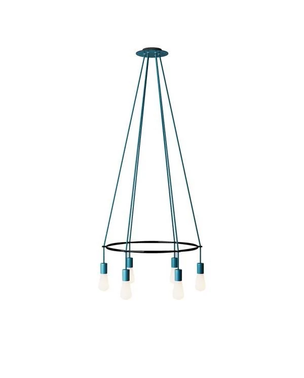 Deckenleuchte Cage Edison ST64 mit 6 Aufhängungen