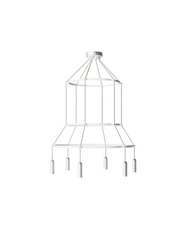 Deckenleuchte 3 Cage P-Light Dash mit 6 Aufhängungen