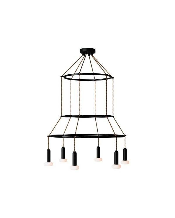 Deckenleuchte 3 Cage P-Light Dash mit 6 Aufhängungen