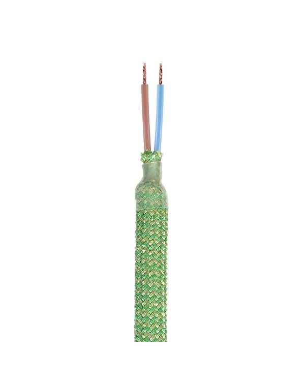 Kit Creative Flex flexibles gewebeummanteltes Kabelrohr, RM77 grasgrün mit Metallenden