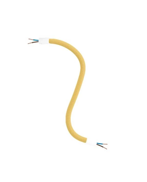 Kit Creative Flex flexibles gewebeummanteltes Kabelrohr, RM79 senfgelb mit Metallenden
