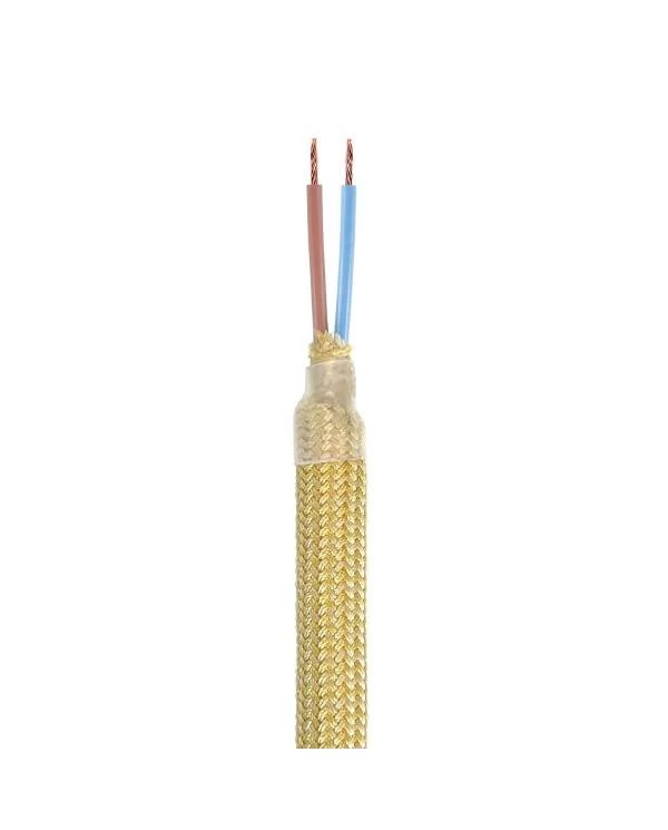 Kit Creative Flex flexibles gewebeummanteltes Kabelrohr, RM79 senfgelb mit Metallenden