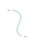 Kit Creative Flex flexibles gewebeummanteltes Kabelrohr, RM76 zartblau mit Metallenden
