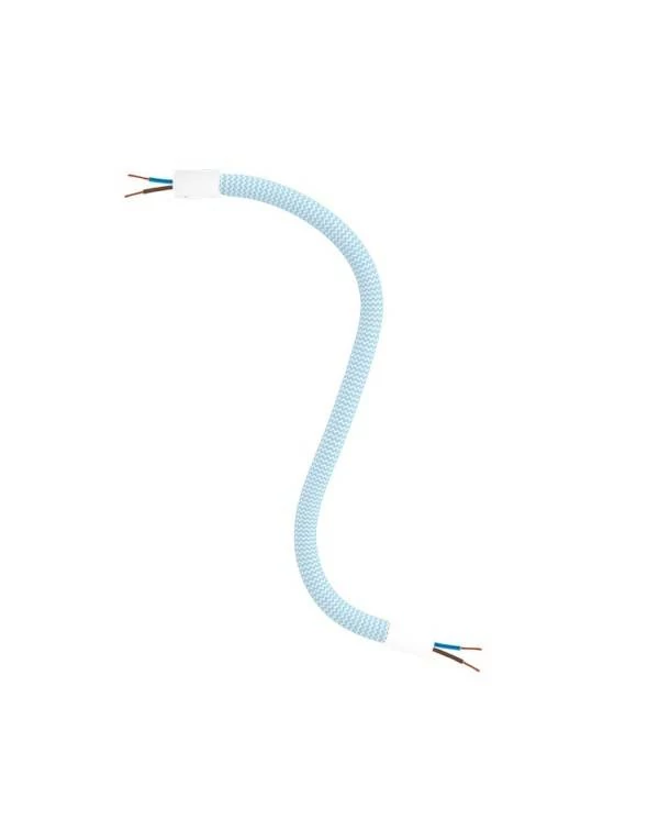 Kit Creative Flex flexibles gewebeummanteltes Kabelrohr, RM76 zartblau mit Metallenden