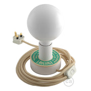 Posaluce MINI-UFO in legno double-face PALLE DA LETTURA e spina UK - COVER + ORIGINAL LANGUAGE