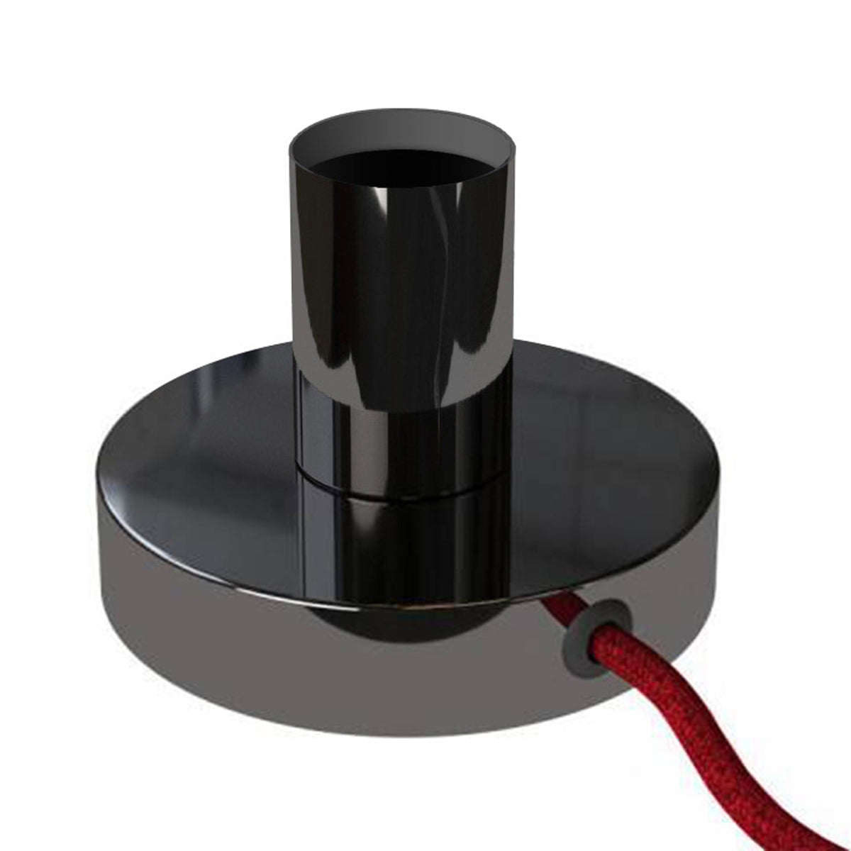 Posaluce - Lampada da tavolo in metallo e spina UK - Nero perla