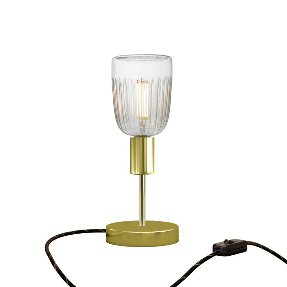 Lampada da tavolo Alzaluce Tiche in metallo e spina UK - Ottone Interruttore