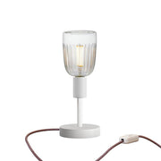 Lampada da tavolo Alzaluce Tiche in metallo - Bianco opaco Interruttore
