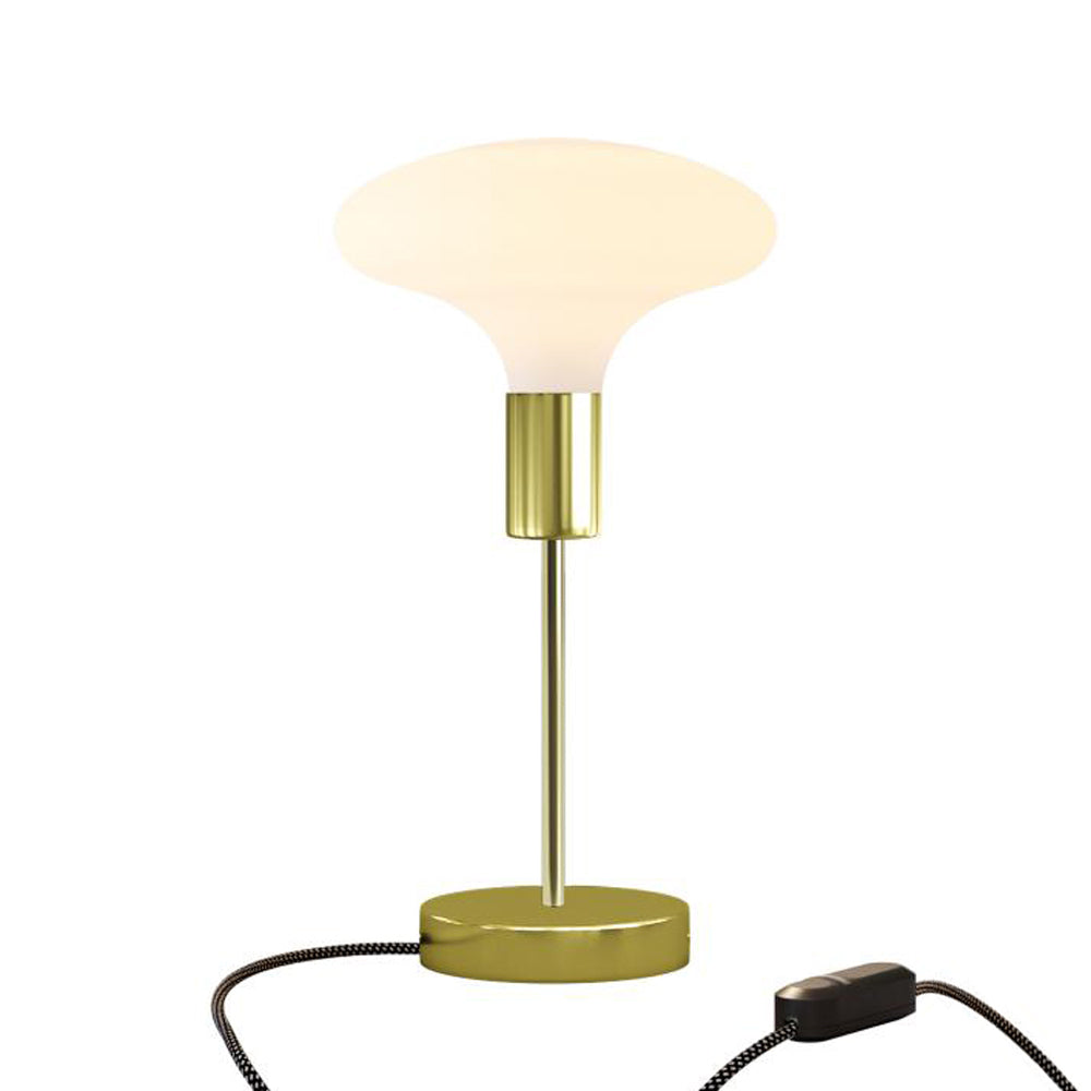 Lampada da tavolo Alzaluce Idra in metallo e spina UK - Ottone Dimmer