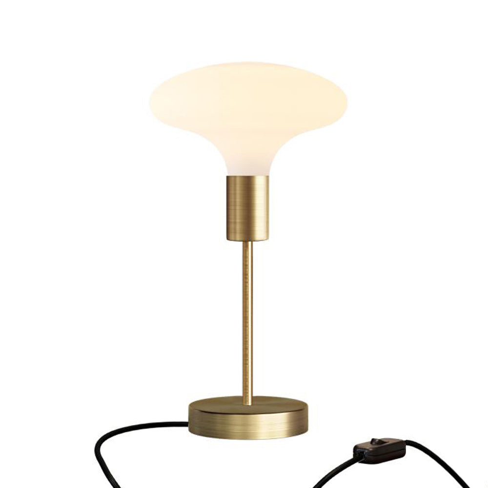 Lampada da tavolo Alzaluce Idra in metallo e spina UK - Bronzo satinato Interruttore