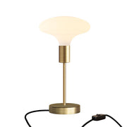 Lampada da tavolo Alzaluce Idra in metallo e spina UK - Bronzo satinato Interruttore