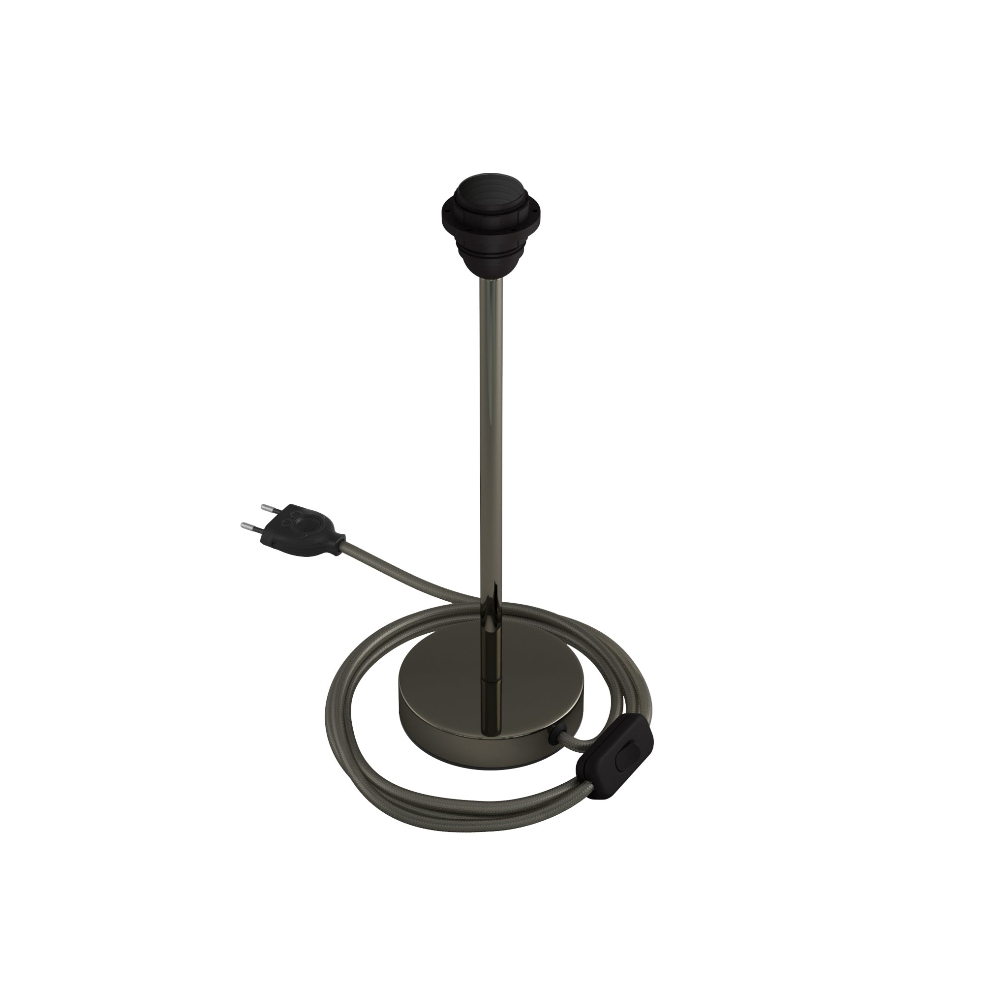 Alzaluce per paralume - Lampada da tavolo in metallo - Nero perla 30 cm
