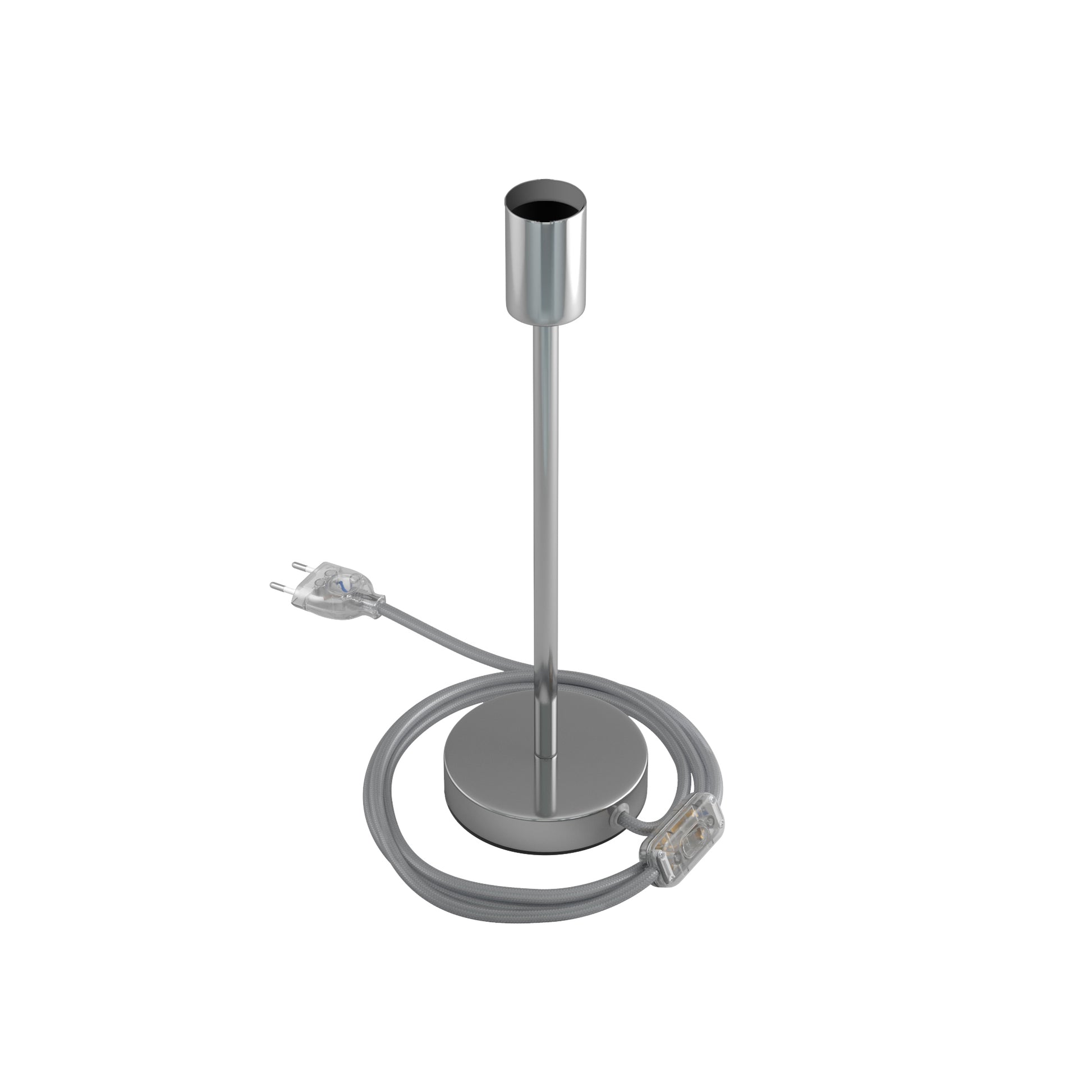 Alzaluce - Lampada da tavolo in metallo - Cromo 30 cm