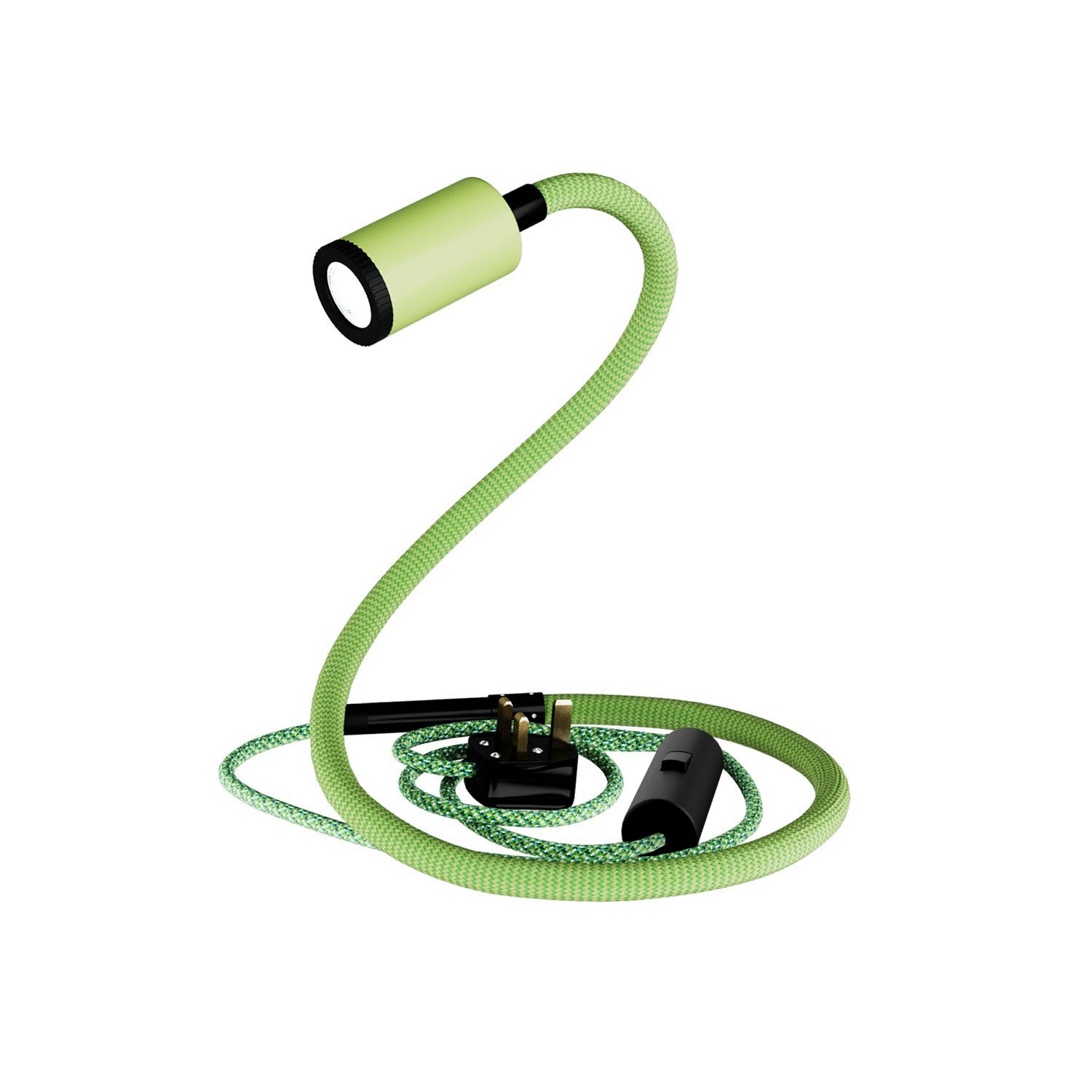 GU1d-one Pastel Lampada snodabile senza base con mini faretto LED e spina UK - Verde prato