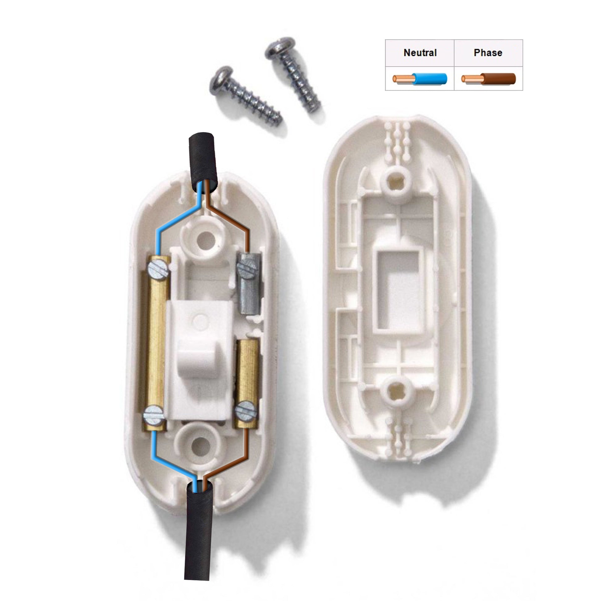Interruttore Rompifilo Unipolare a cursore Bianco - Design by Achille Castiglioni