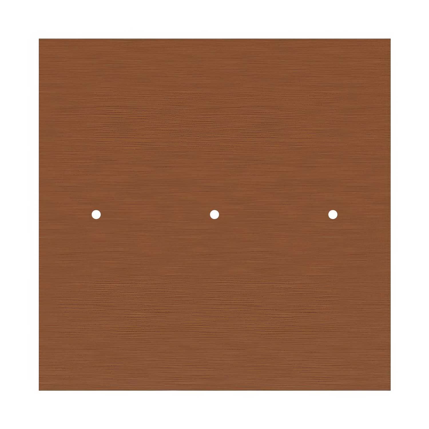 Rosone XXL Rose-One quadrato, 400 mm con 3 fori in linea e 4 fori laterali - Dibond Rame satinato Bianco