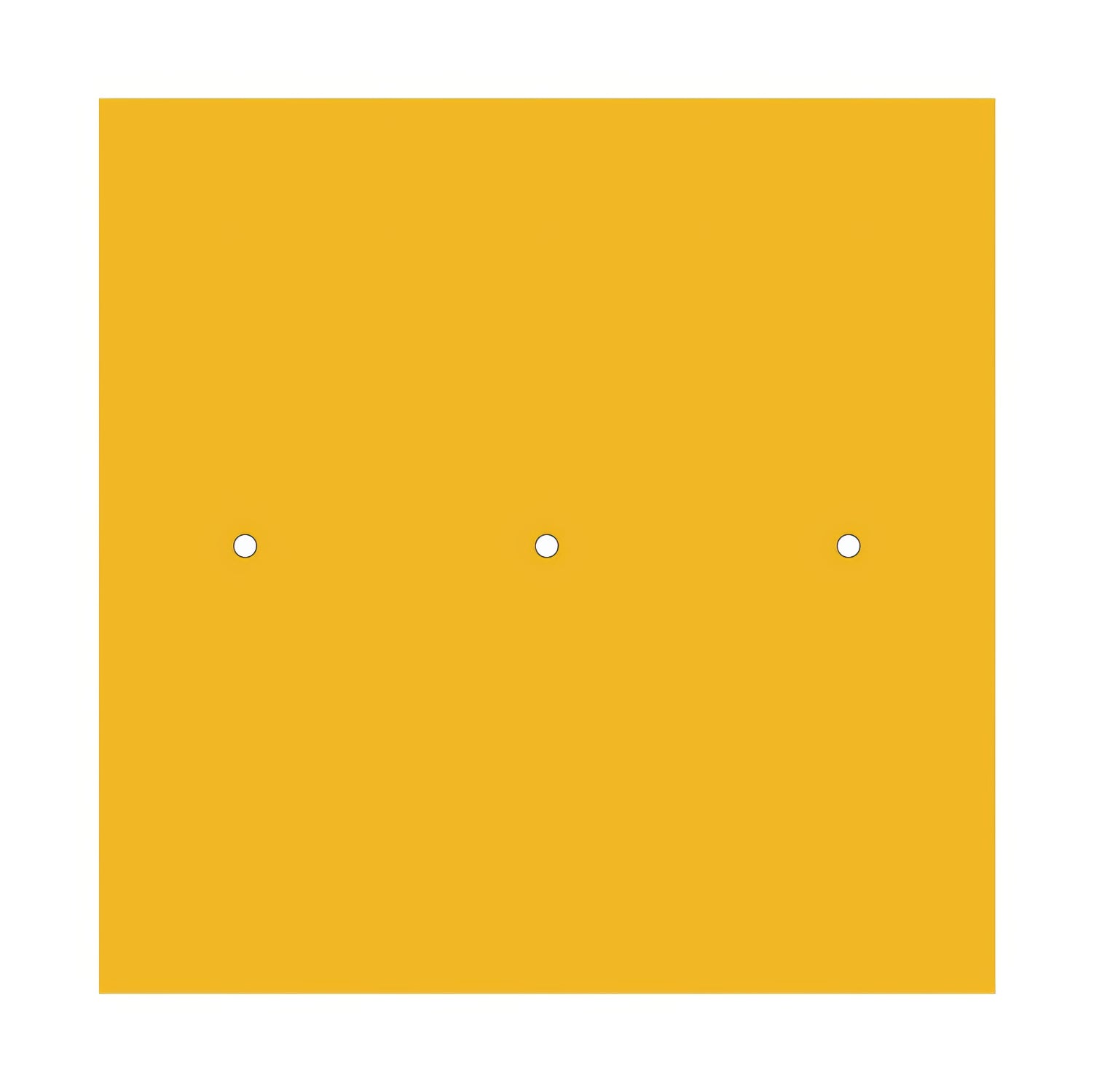 Rosone XXL Rose-One quadrato, 400 mm con 3 fori in linea e 4 fori laterali - Mostarda Bianco