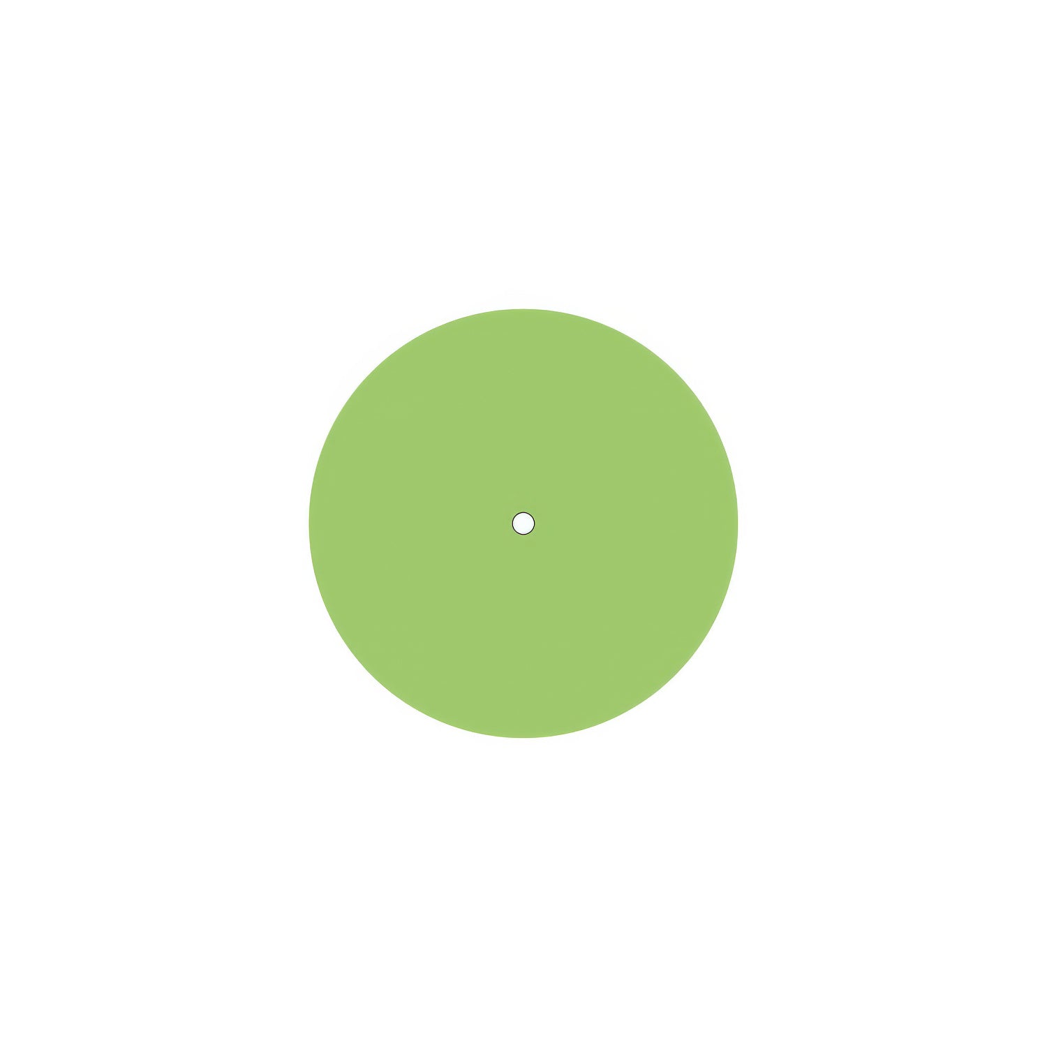 Rosone Rose-One rotondo, diametro 200 mm con 1 foro e 4 fori laterali - Verde prato Bianco