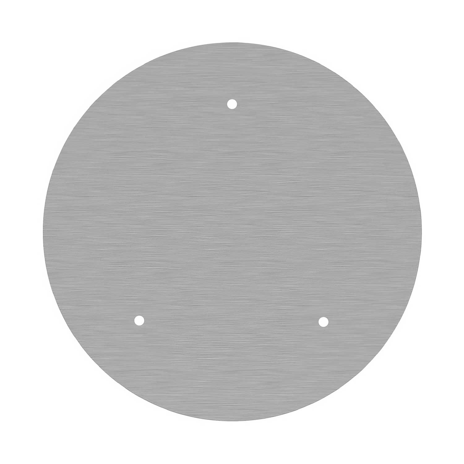 Rosone XXL Rose-One rotondo, diametro 400 mm con 3 fori e 4 fori laterali - Dibond Acciaio satinato Bianco