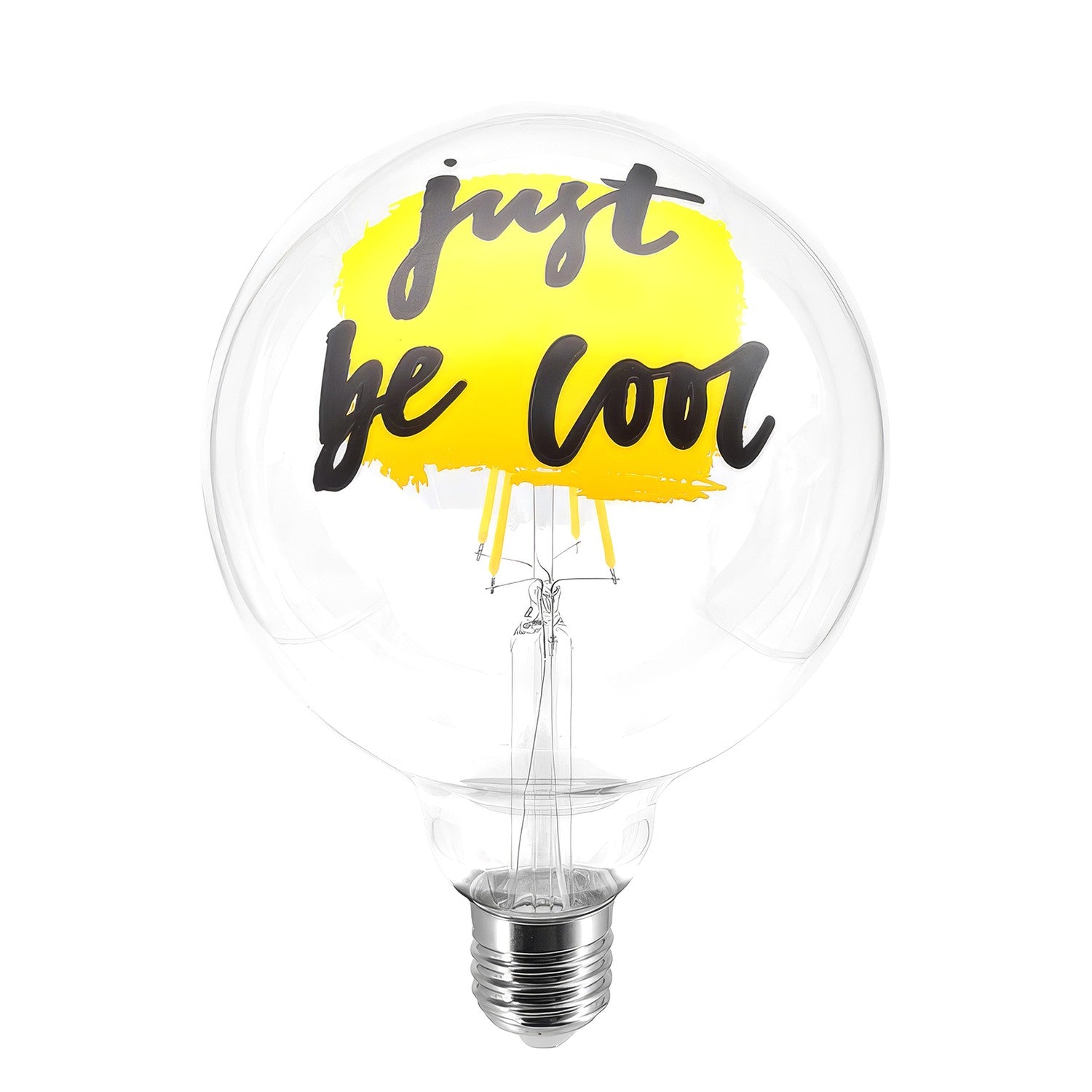 Lampadina LED Tattoo "Just Be Cool" G125 4,5W 470Lm E27 2700K Dimmerabile
