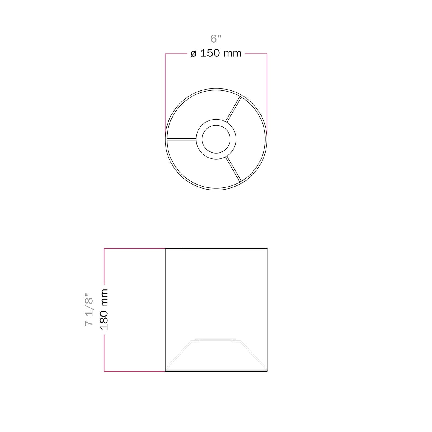 Paralume Cilindro S in tessuto con attacco E27 - Made in Italy - Cinette Verde Pistacchio