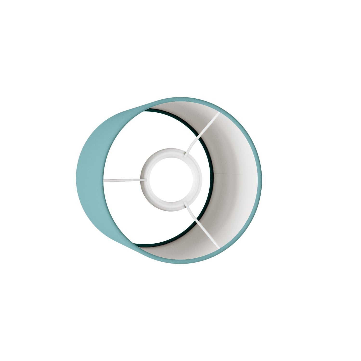 Paralume Cilindro S in tessuto con attacco E27 - Made in Italy - Teletta Verde Dubbio