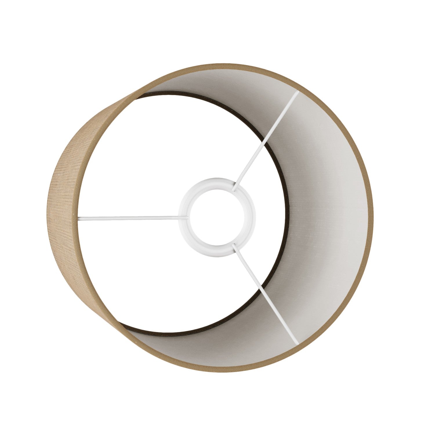 Paralume Cilindro M in tessuto con attacco E27 - Made in Italy - Juta naturale