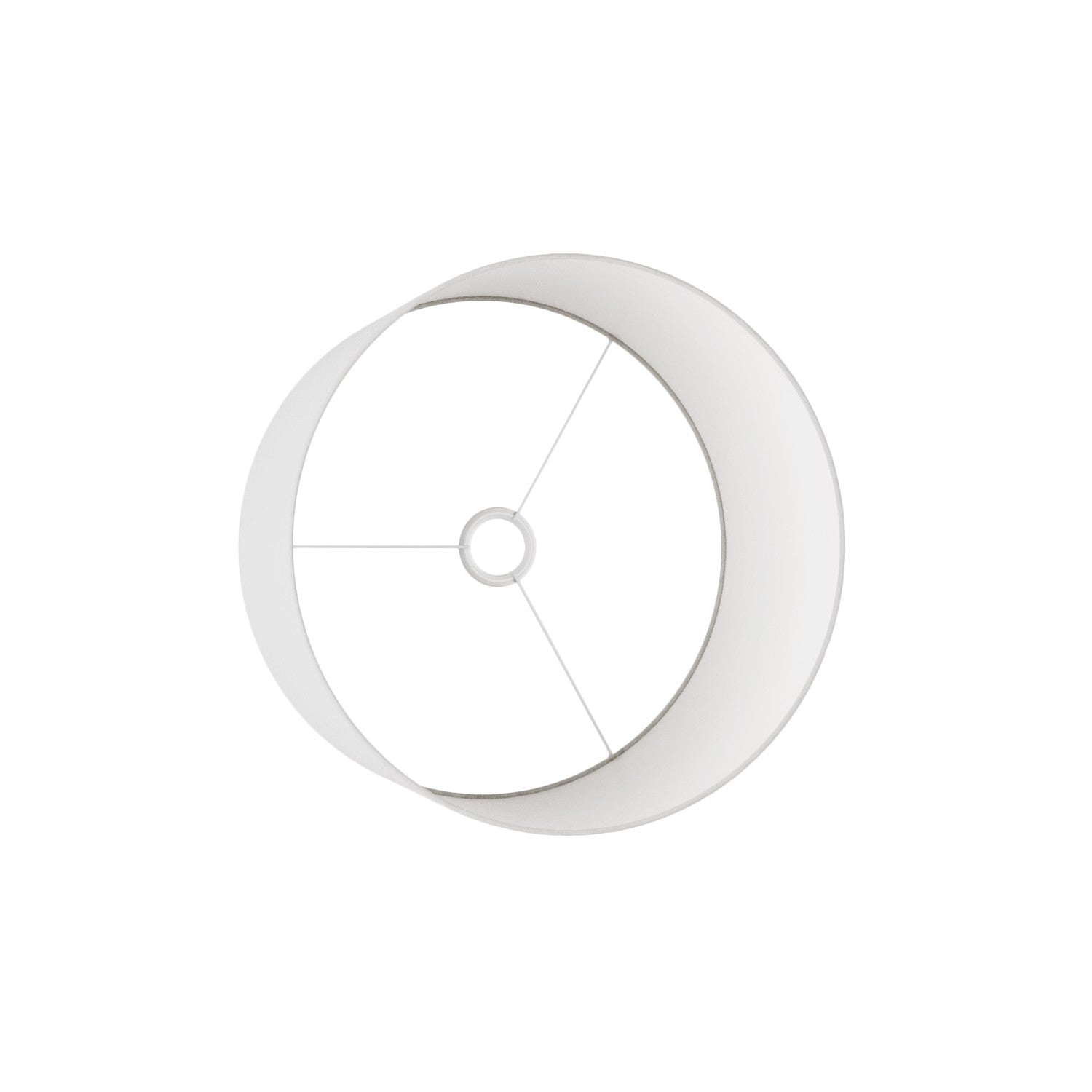 Paralume Cilindro L in tessuto con attacco E27 - Made in Italy - Lino Crudo