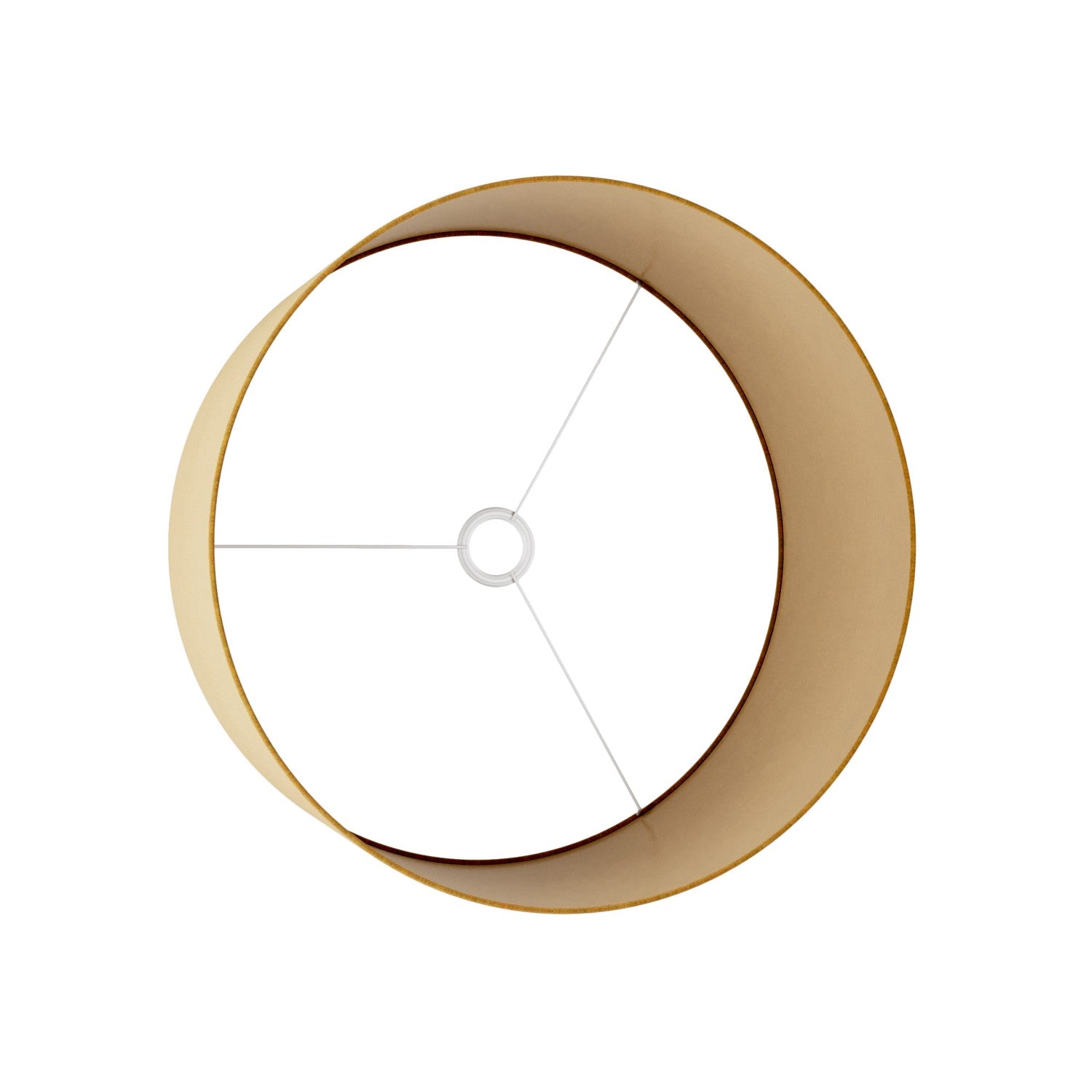 Paralume Cilindro XL in tessuto con attacco E27 - Made in Italy - Lana Senape