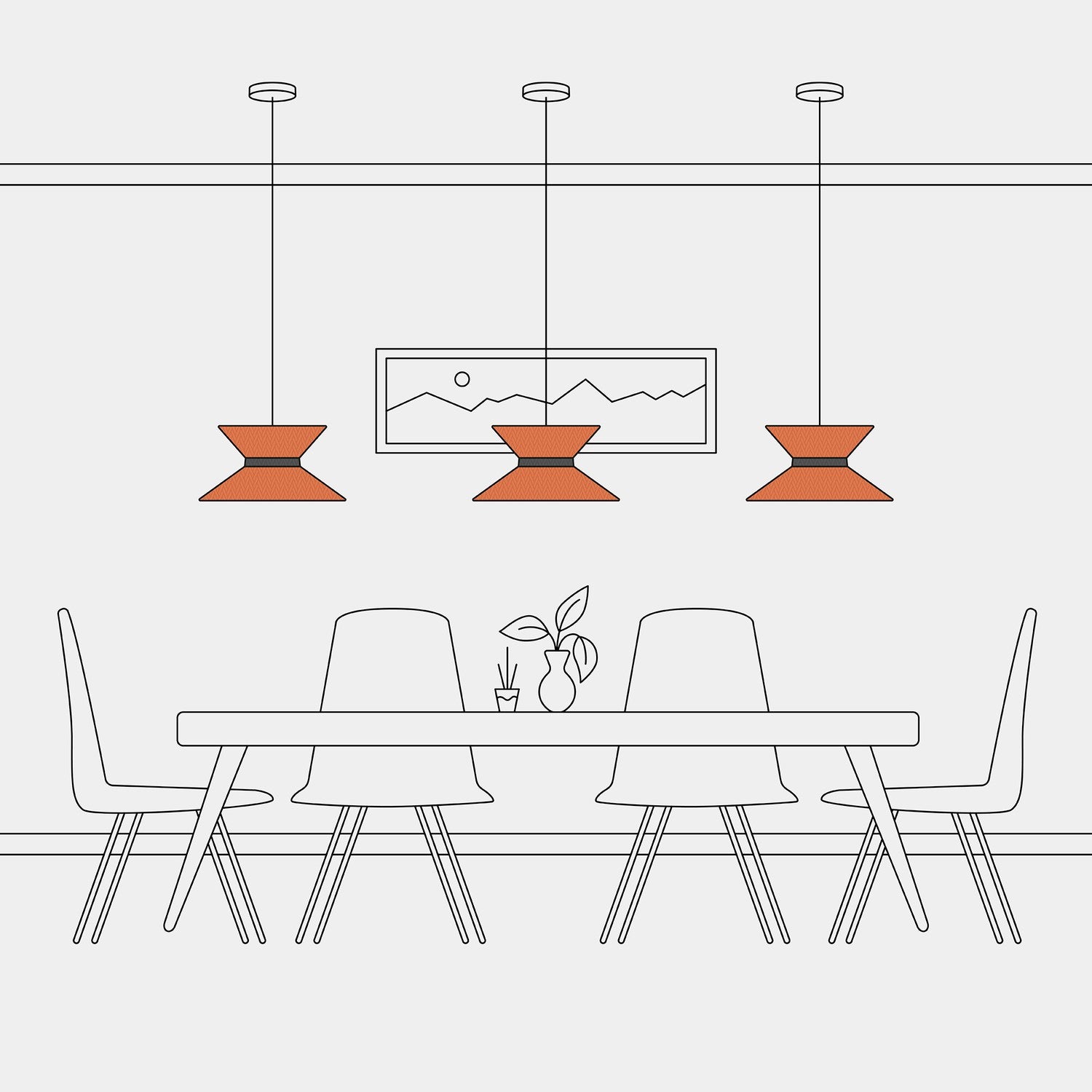 Paralume in tessuto Clessidra Cinette aragosta - Made in Italy Teletta antracite