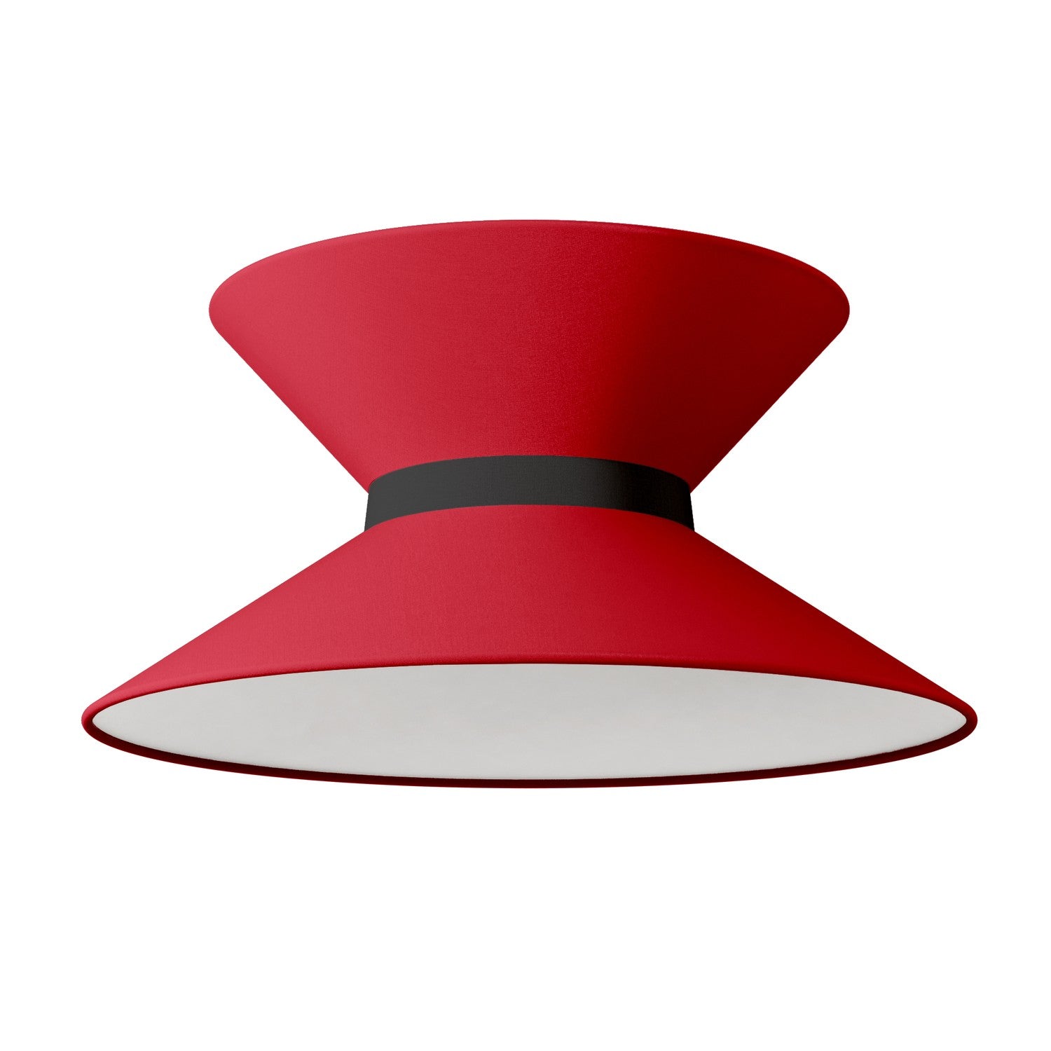 Paralume in tessuto Clessidra Teletta rosso - Made in Italy Teletta antracite