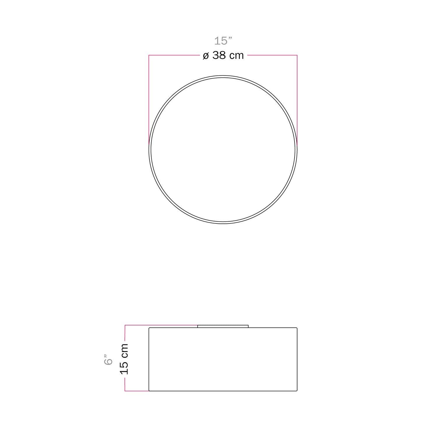 Plafoniera in tessuto Small - Made in Italy - Raphia