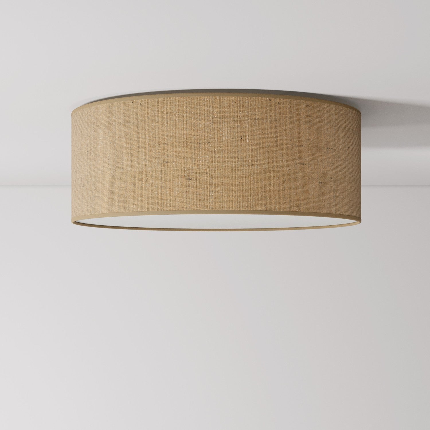 Plafoniera in tessuto Medium Slim - Made in Italy - Juta Naturale