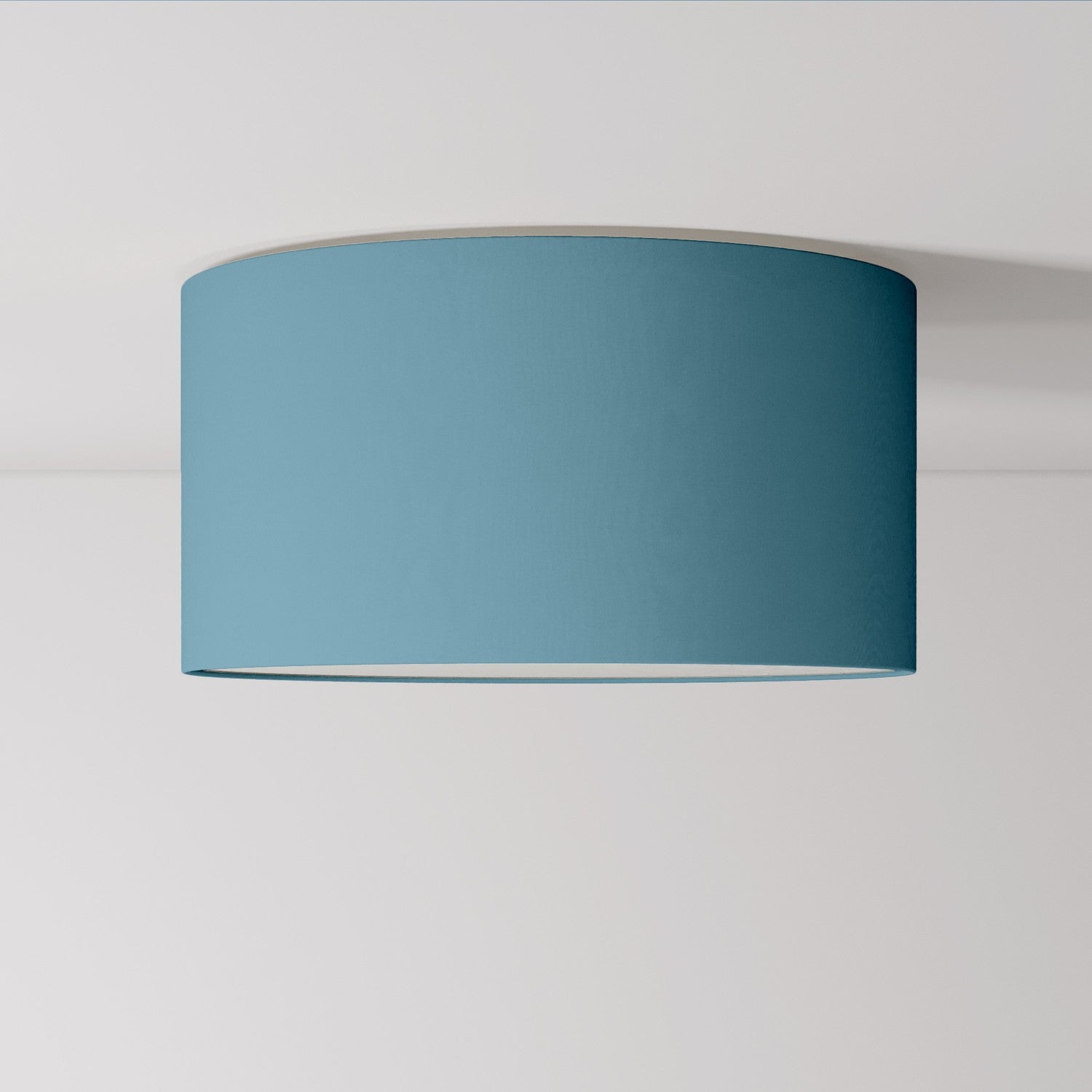 Plafoniera in tessuto Medium Teletta azzurro severo - Made in Italy