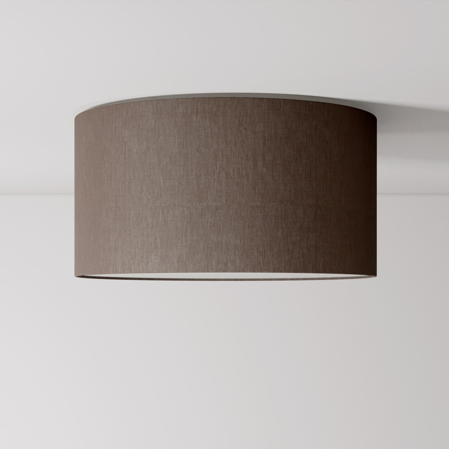 Plafoniera in tessuto Medium Camelot marrone - Made in Italy