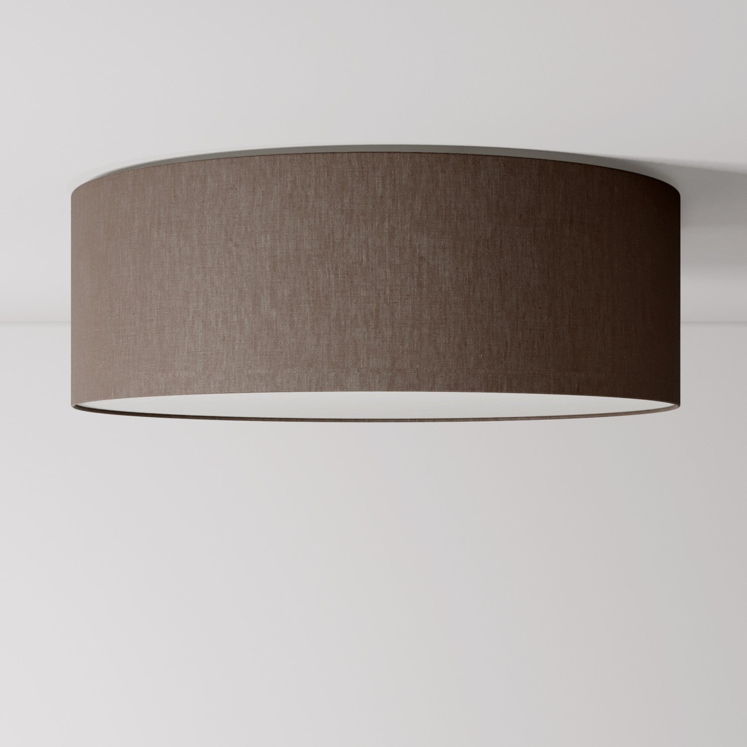 Plafoniera in tessuto Large Camelot marrone - Made in Italy