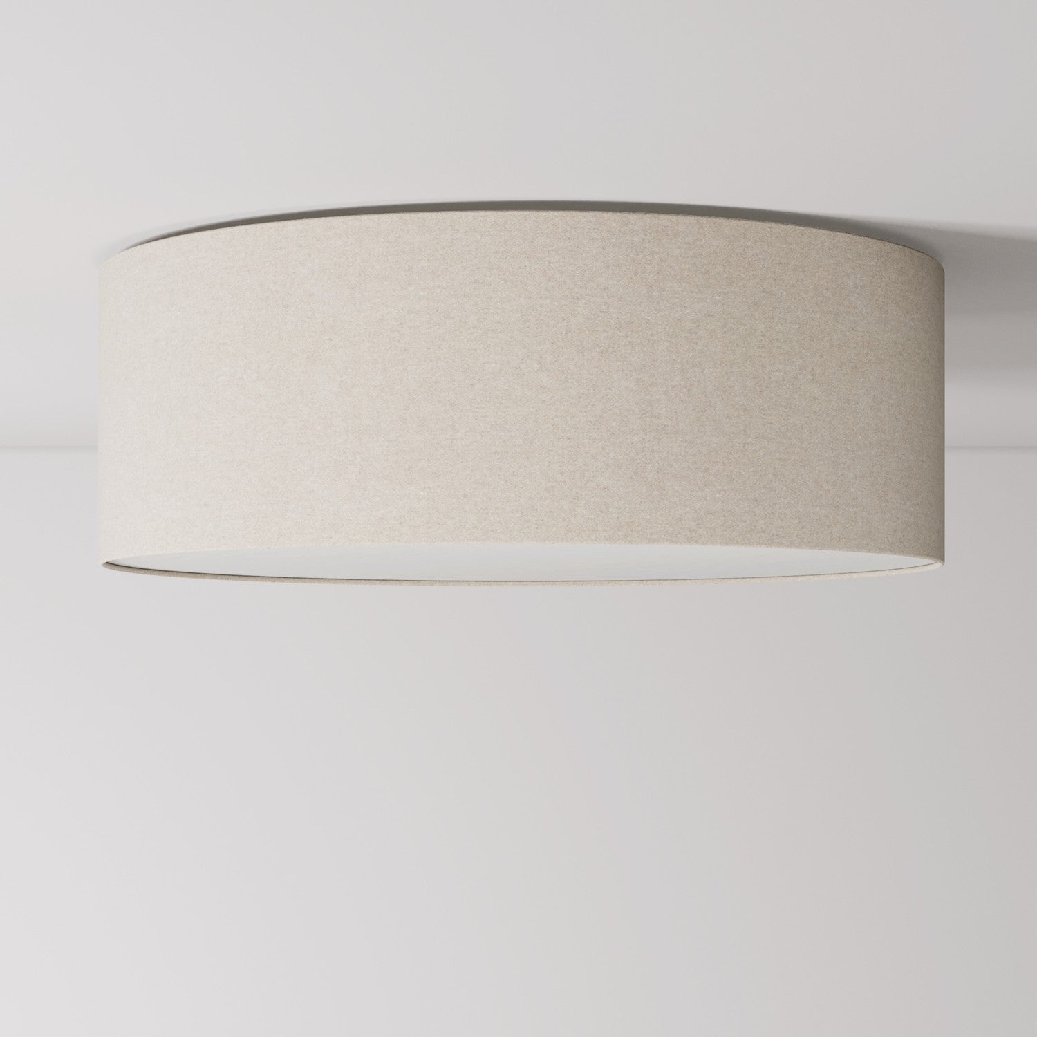 Plafoniera in tessuto Large - Made in Italy - Lana Sabbia