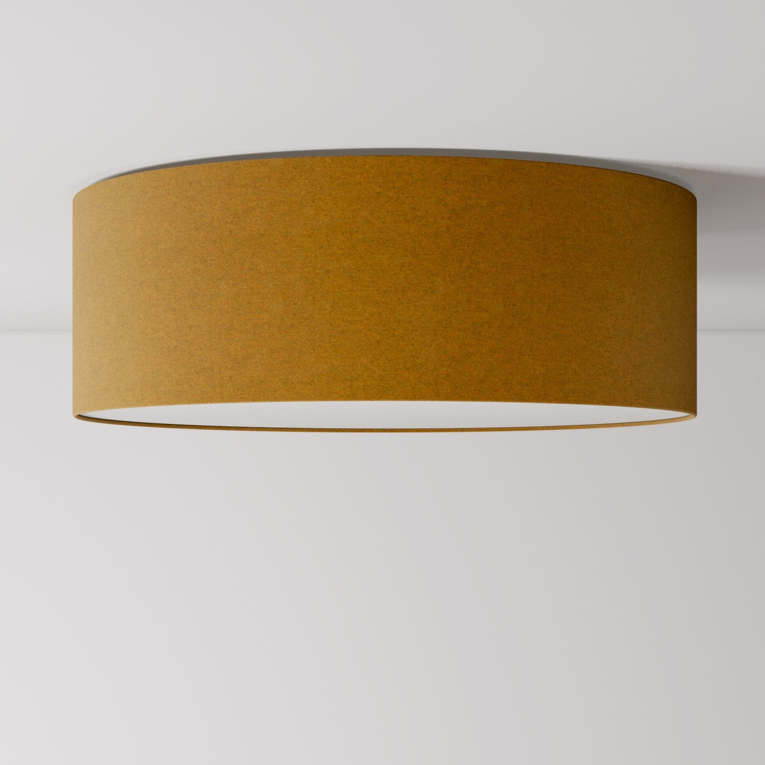 Plafoniera in tessuto Large - Made in Italy - Lana Senape