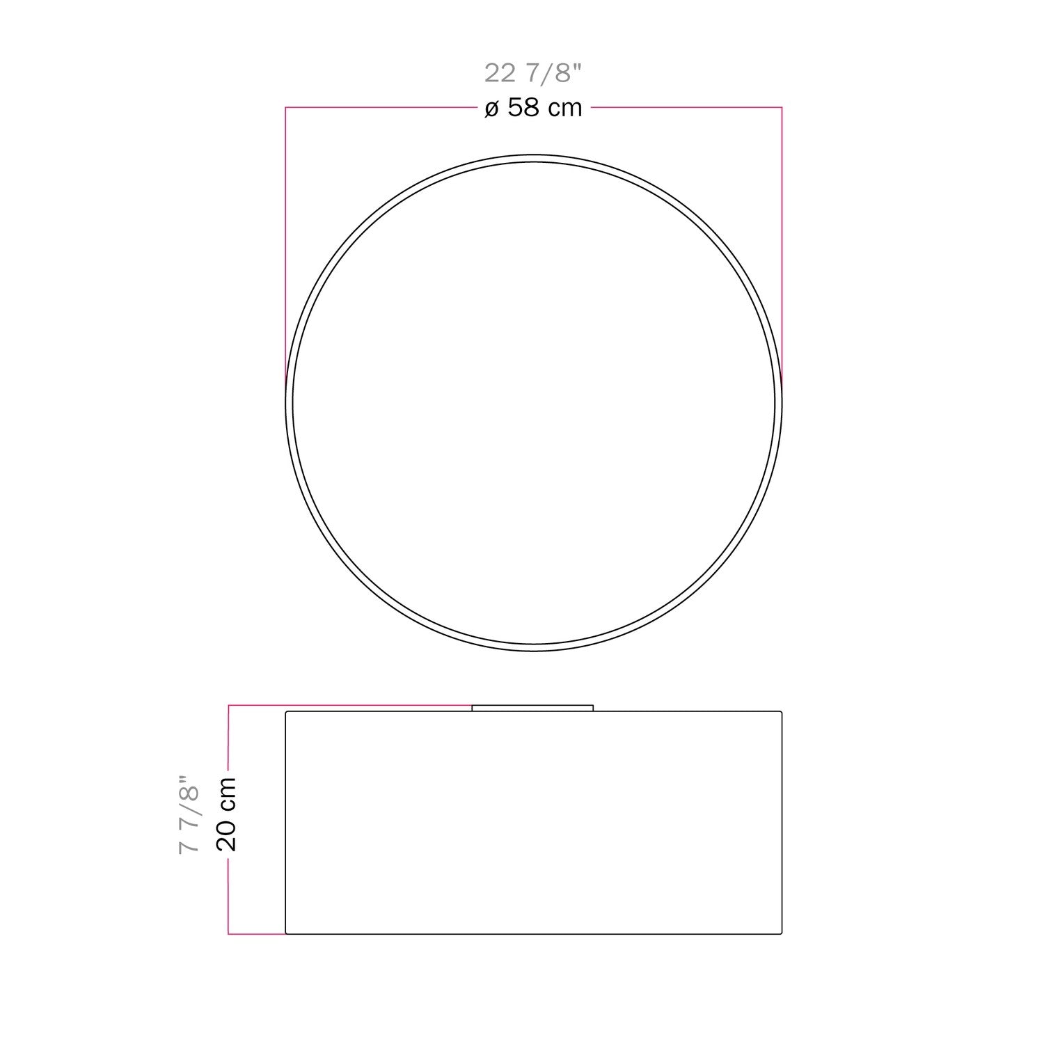 Plafoniera in tessuto Large - Made in Italy - Raphia