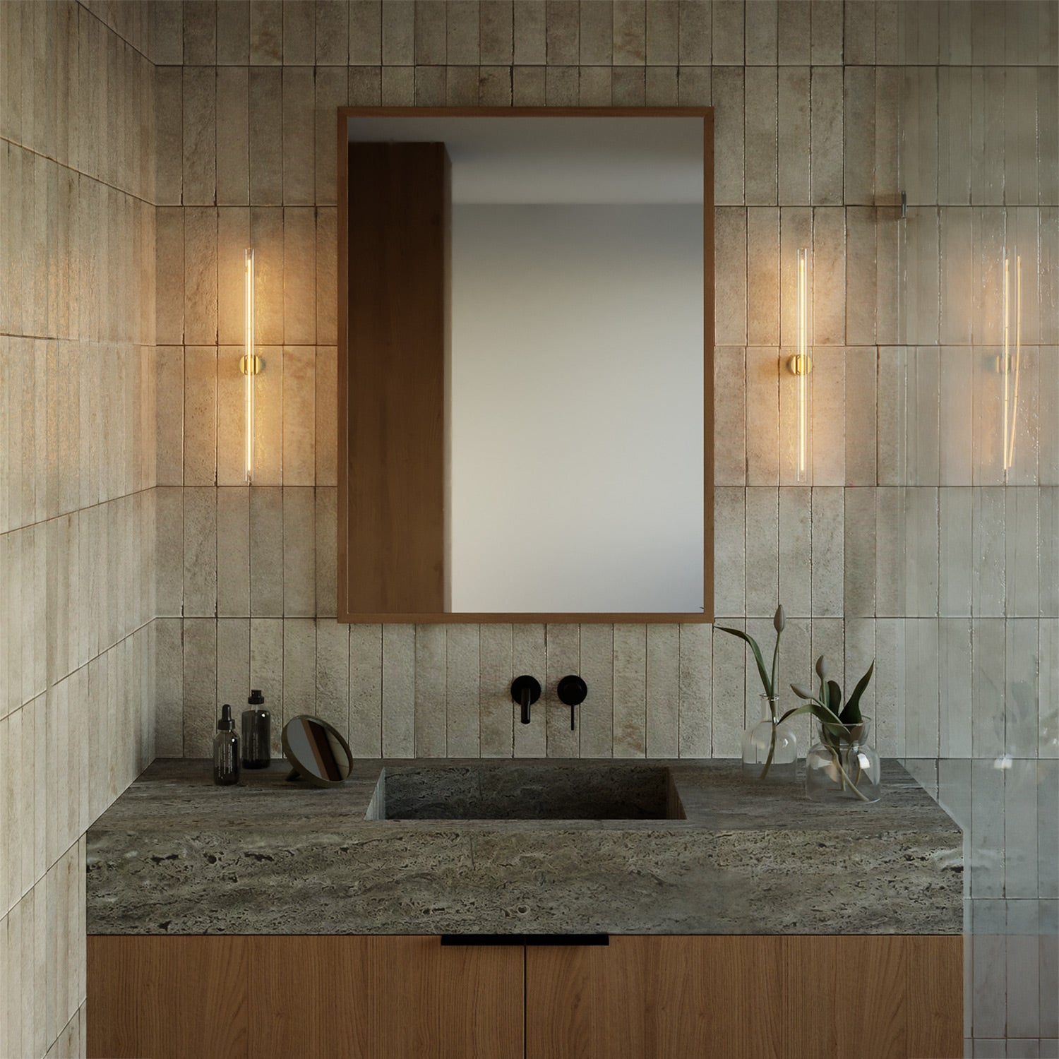 Portalampada esse14 da parete o soffitto con attacco S14d - Waterproof IP44 - Effetto Green marble