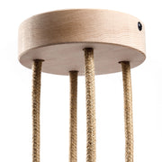 Kit rosone cilindrico in legno a 4 fori - Neutro