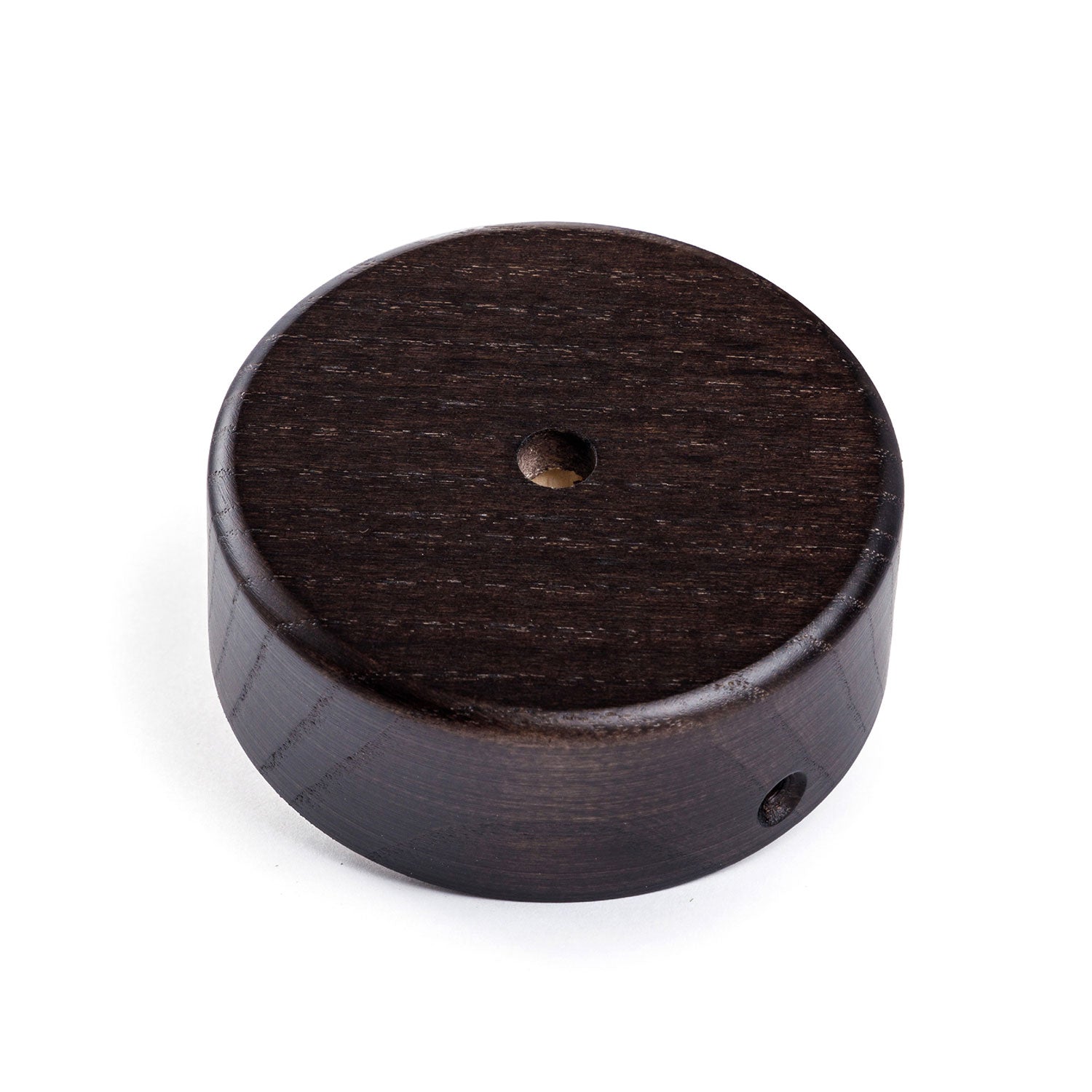 Kit Mini rosone cilindrico in legno a 1 foro centrale - Effetto Wengé