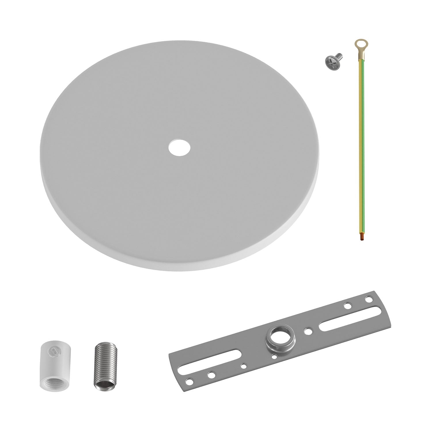 Rosone da incasso rasomuro a 1 foro centrale - Bianco opaco