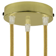 Kit rosone cilindrico in metallo a 3 fori - Ottone Conico