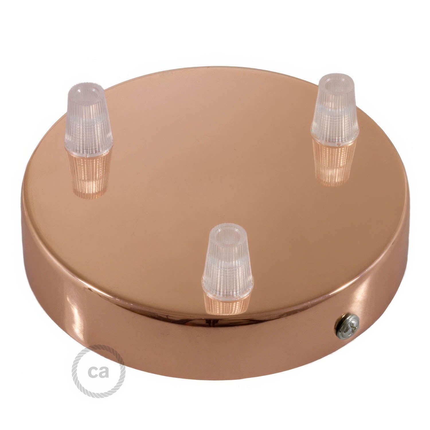 Kit rosone cilindrico in metallo a 3 fori - Rame Conico