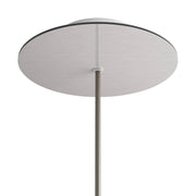 Rosone Rose-One rotondo, diametro 200 mm con 1 foro e 4 fori laterali - Dibond Acciaio satinato Bianco