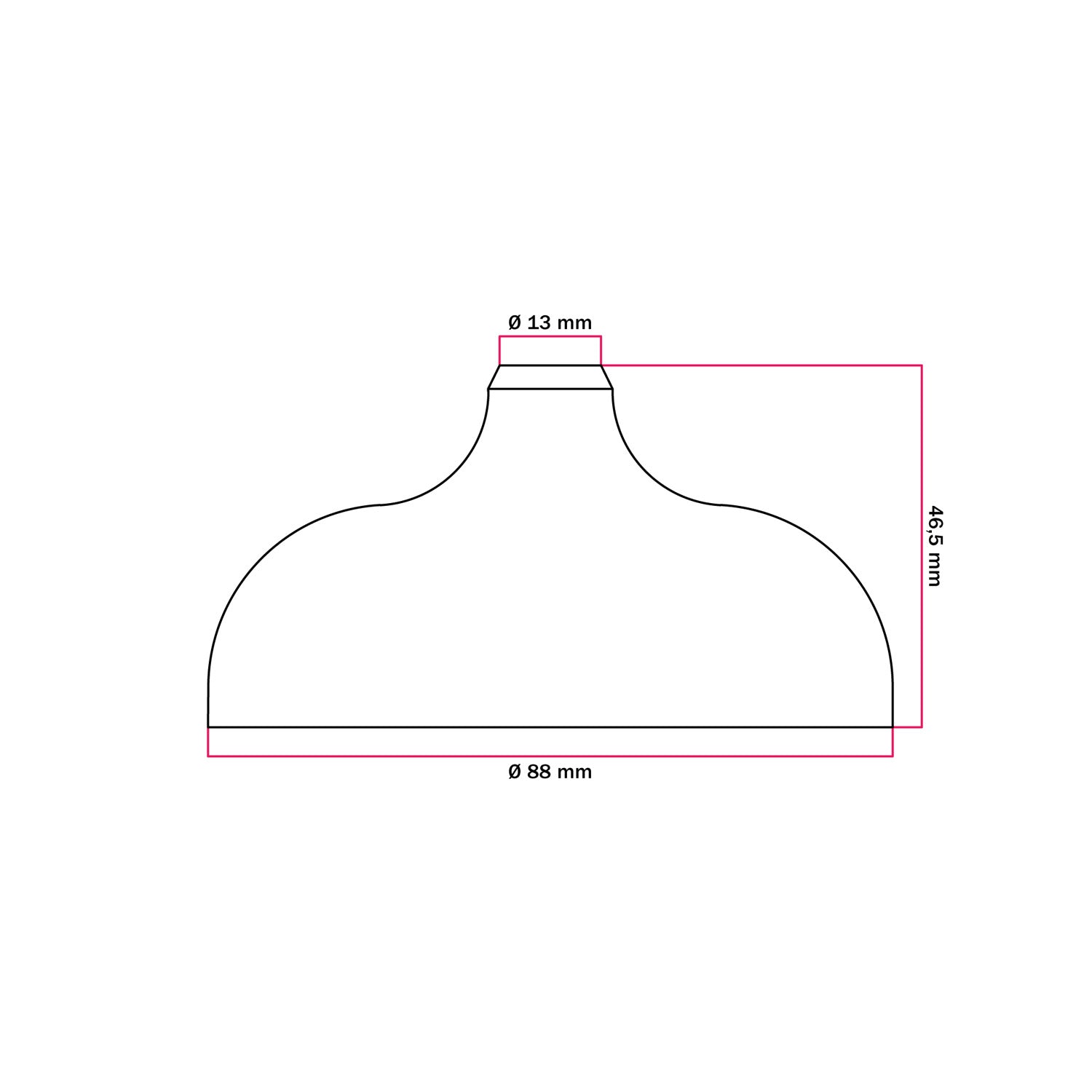 Kit rosone in silicone con foro centrale e predisposizione per foro laterale - Nero