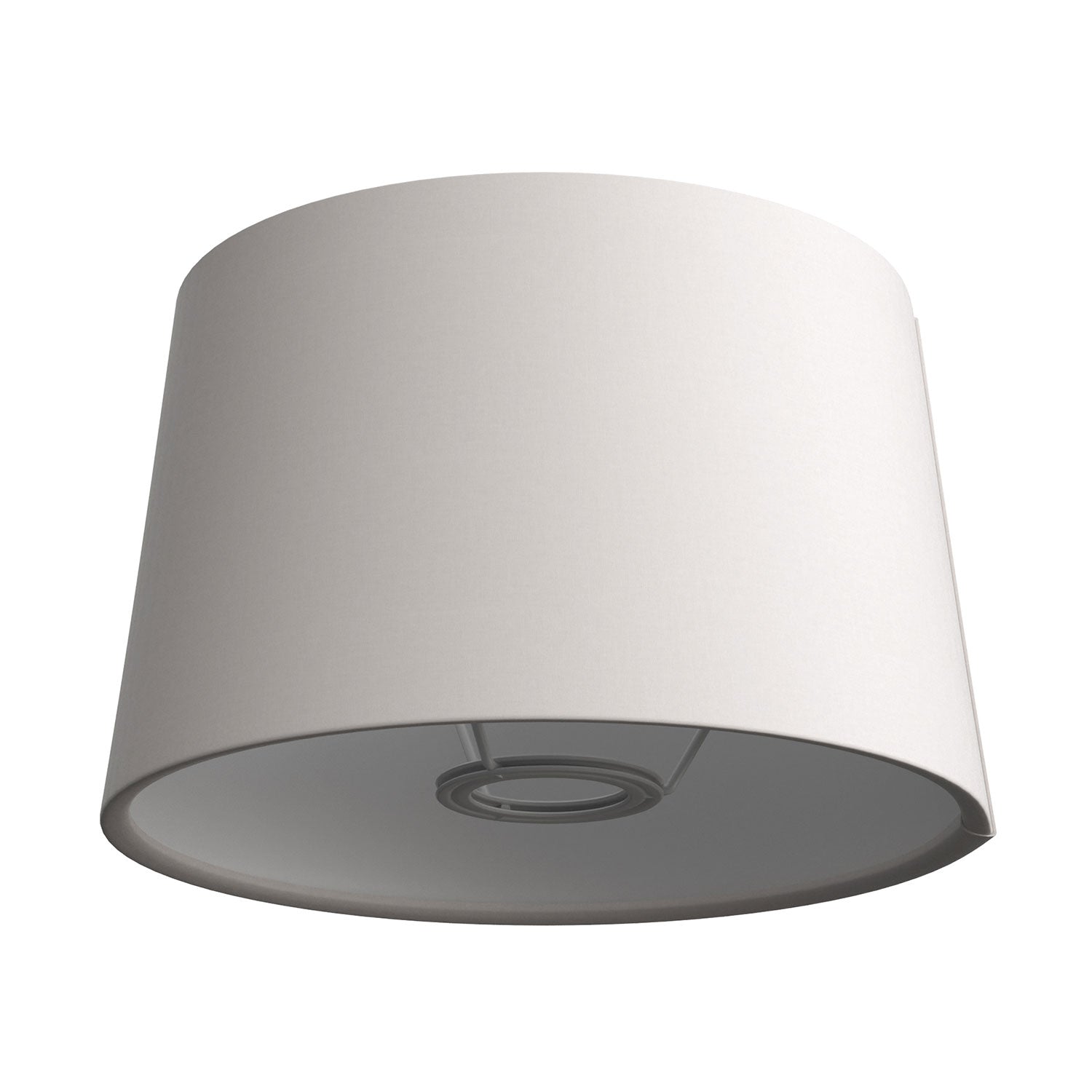 Lampada da terra MAG-Y con base metallica tonda, paralume Athena e spina UK - Bianco opaco