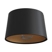 Paralume Athena con attacco E27 per lampada da tavolo - Made in Italy - Cinette nero interno Oro